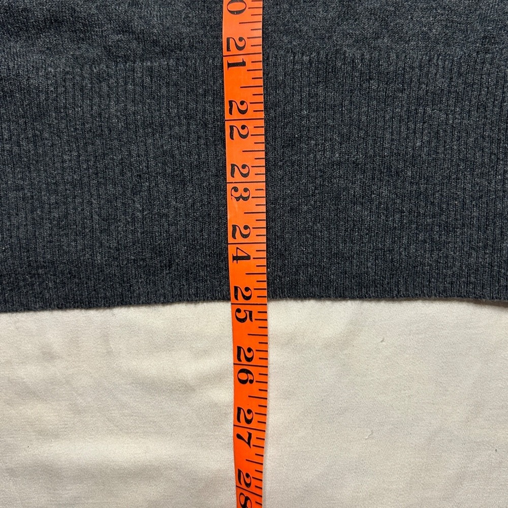 Nollie Sweater V Neck Women's L Gray Cotton Cashmere Fitted Y2K Skater Girl - Picture 8 of 9